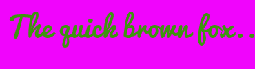 Image with Font Color 3E940F and Background Color F005FC